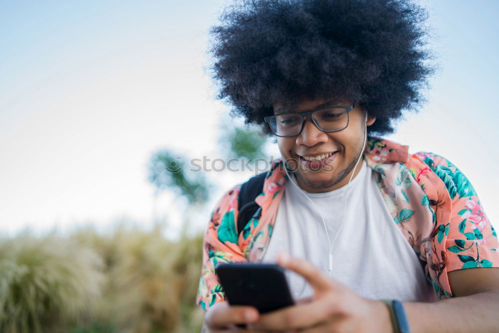 Similar – Front view of a young smiling african american woman standing