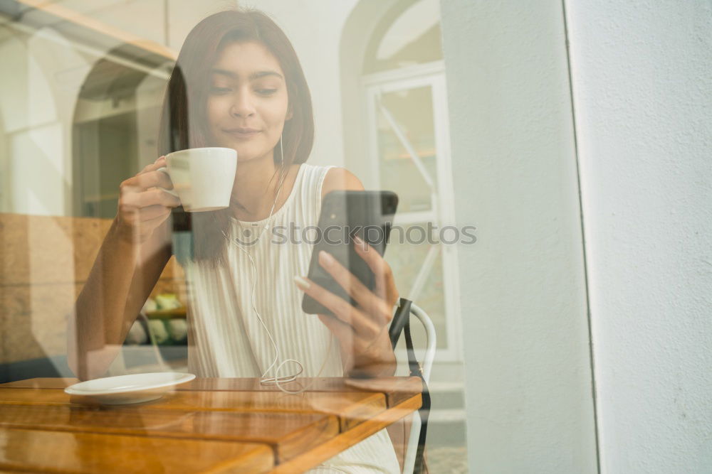 Similar – Image, Stock Photo Pretty woman with instant camera