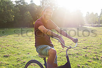 Similar – Image, Stock Photo TWO-WHEELER Human being