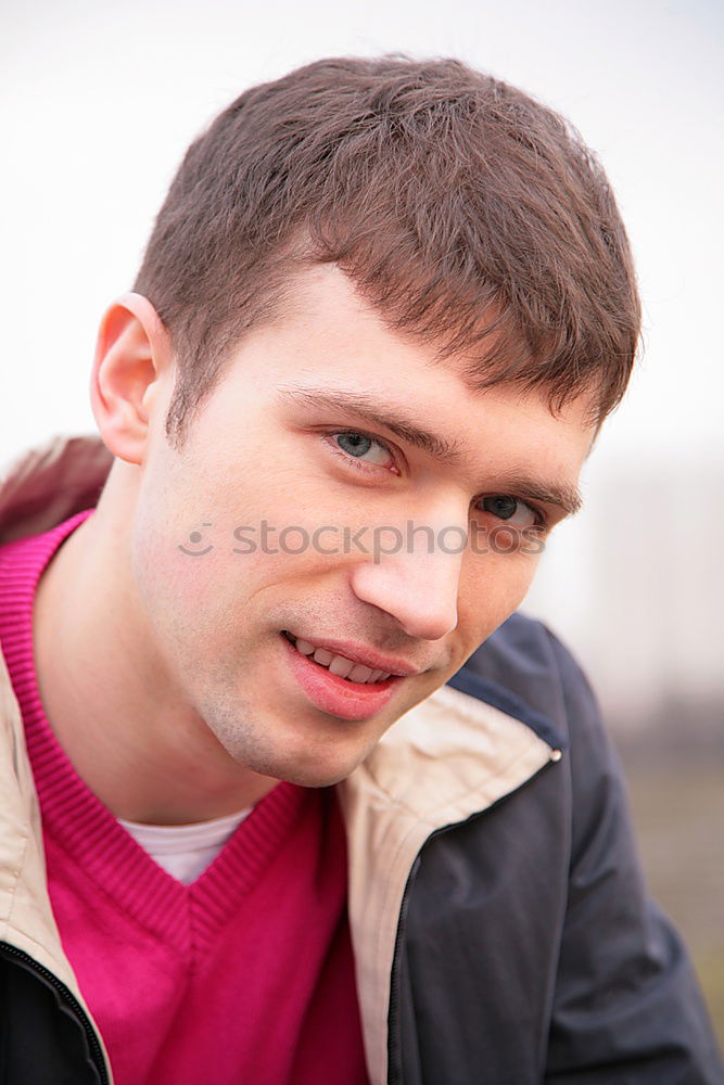 Similar – Image, Stock Photo portrait of a sleeping teenager sitting on a bench