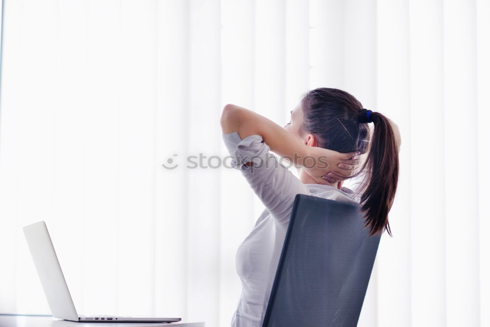 Similar – Businesswoman working on her laptop at work ( star-up concept )