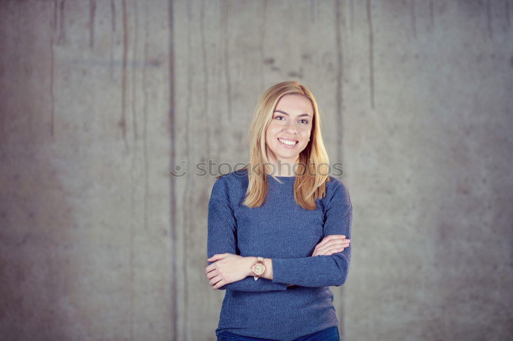 Similar – Image, Stock Photo Teenager with long blond hair