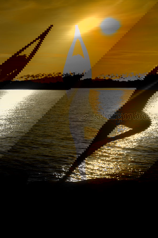 Similar – Foto Bild Yoga Meer Sonnenuntergang
