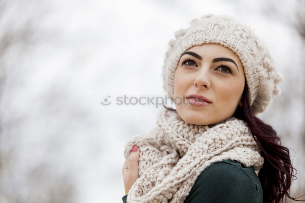 Similar – Woman standing on the street