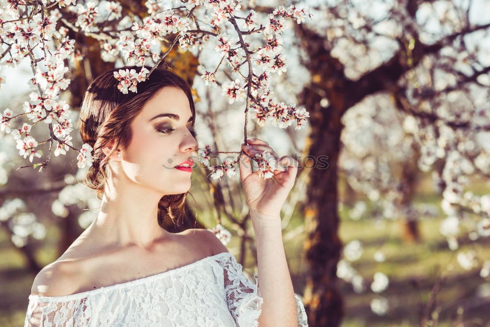 Similar – Image, Stock Photo Almond blossom joyful moment