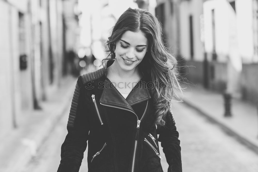 Similar – Image, Stock Photo Woman in red coat with mobile phone in hands, smartphone, urban scene