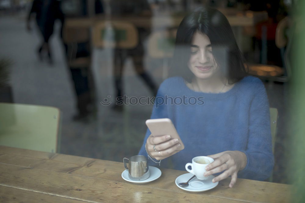 Similar – Image, Stock Photo happy with coffee 3