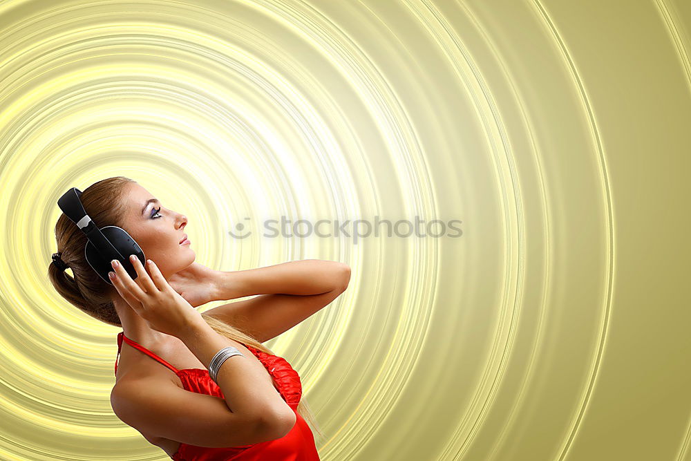 Young woman dancing in studio