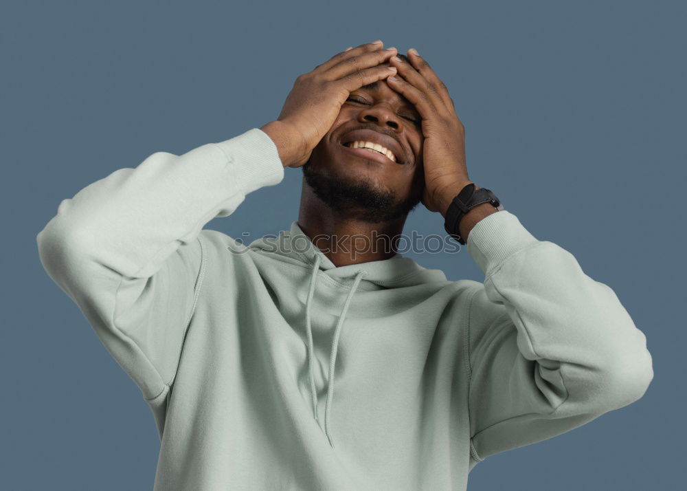 Similar – Image, Stock Photo Young man alone listening to music