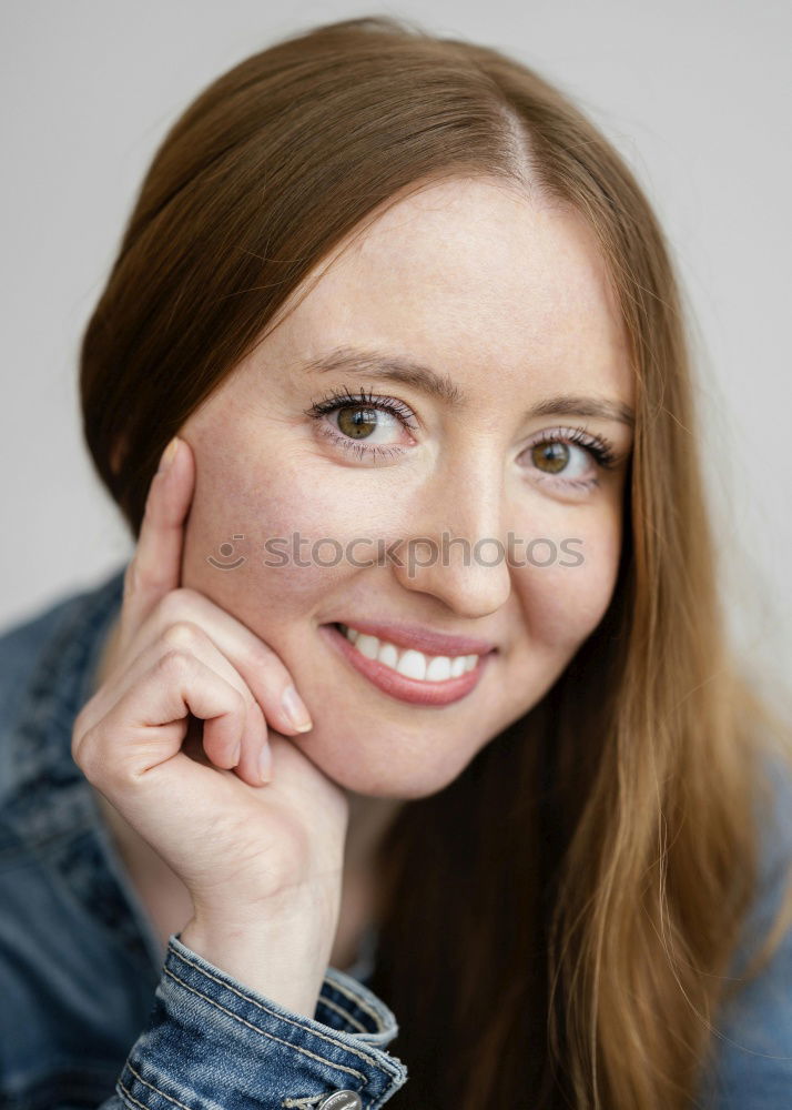 Similar – Image, Stock Photo Smiling Red Haired Woman