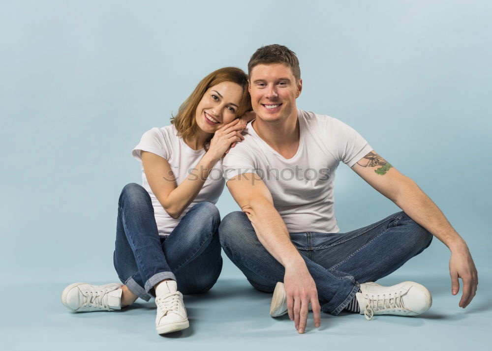 Similar – Portrait of a natural caucasian couple