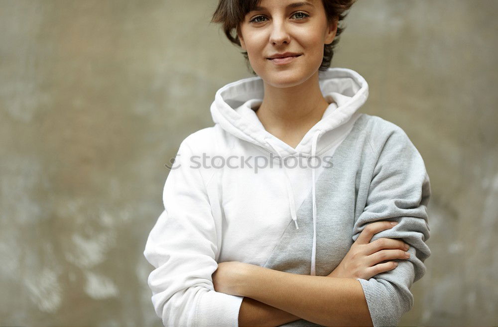 Similar – Image, Stock Photo Pretty woman posing on stairs