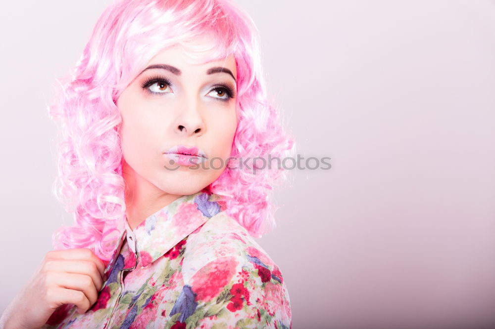 Similar – Image, Stock Photo Youhful and happy woman eating cotton candy