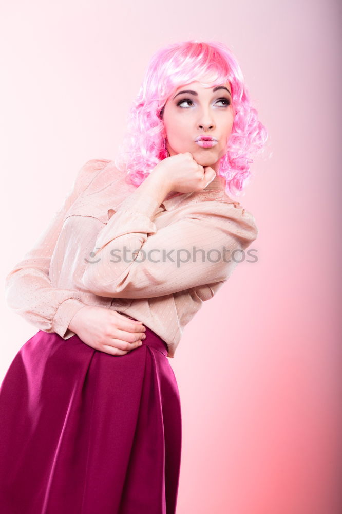 Similar – Image, Stock Photo Youhful and happy woman eating cotton candy