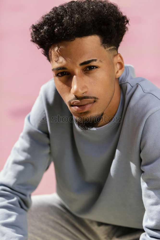 Image, Stock Photo Hairdresser posing in barbershop