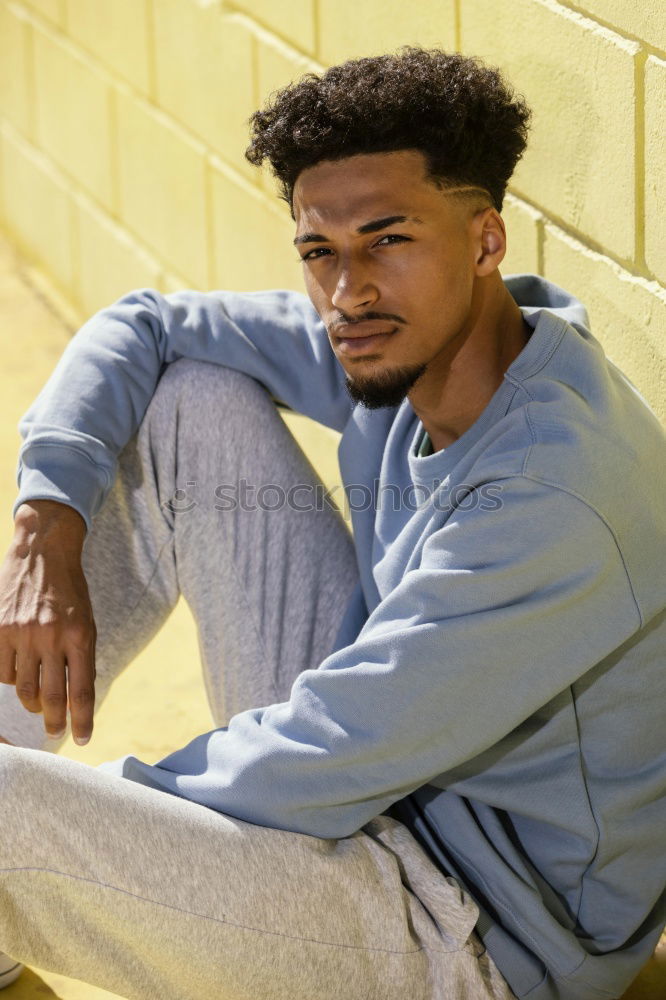 Image, Stock Photo Hairdresser posing in barbershop