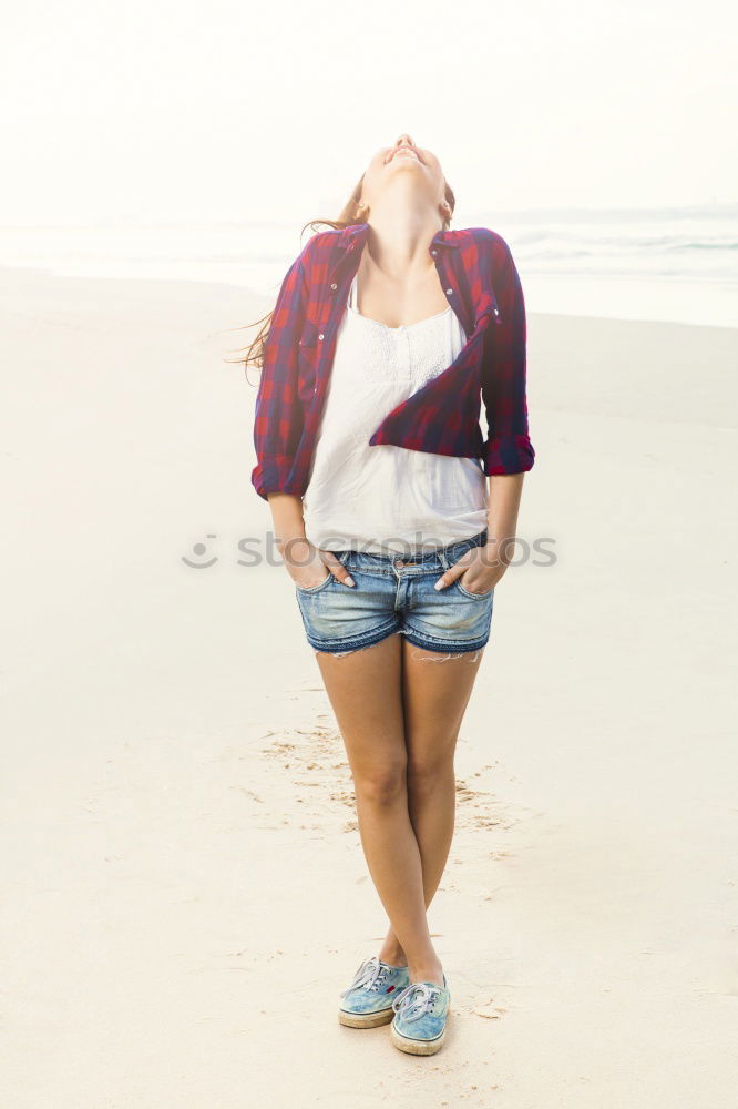 Similar – Image, Stock Photo lost at beach Elegant