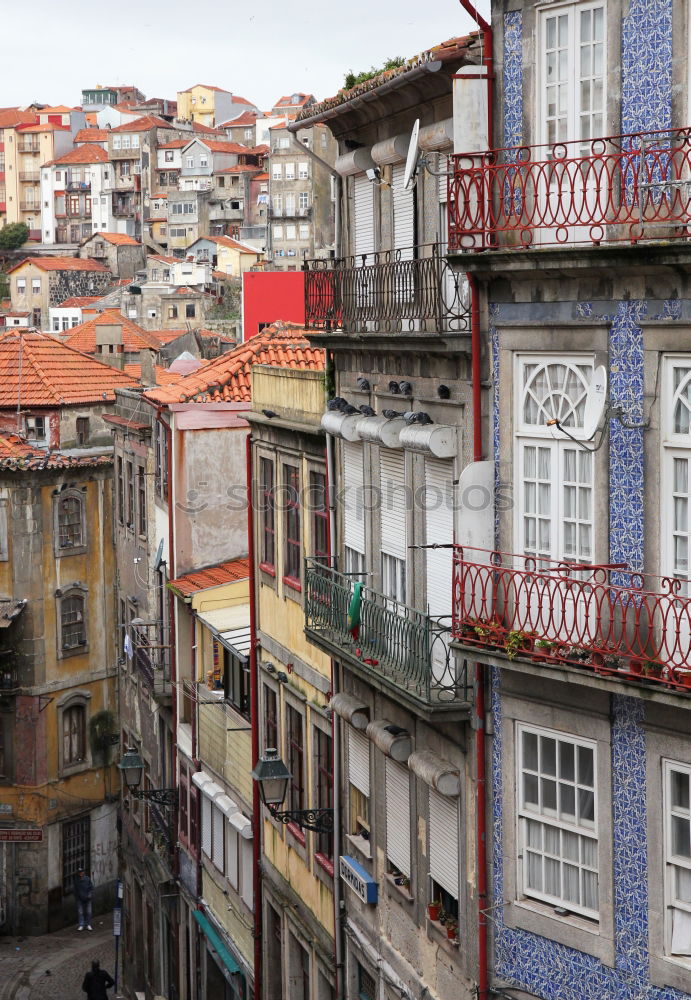 Stacked houses in Porto