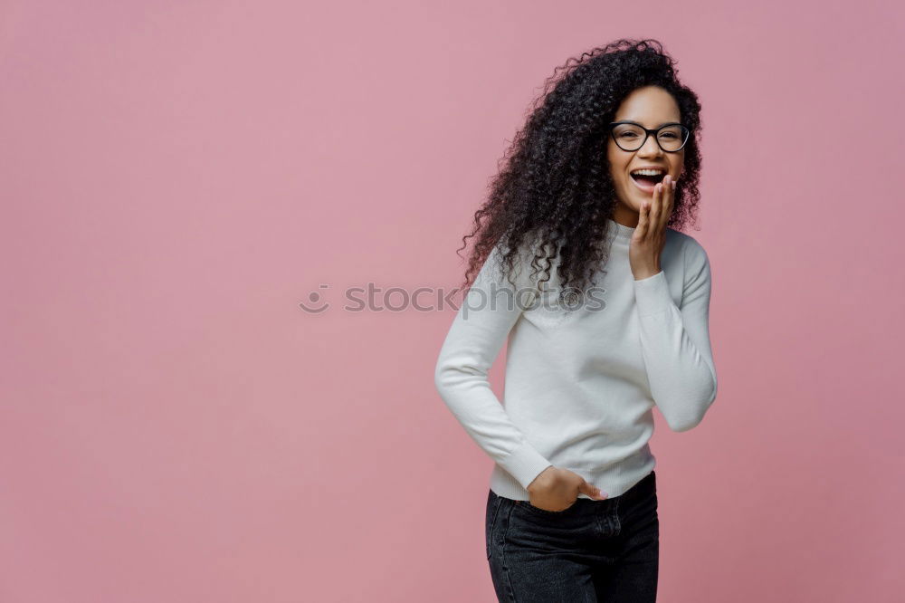 Similar – A young woman listening music on digital tablet