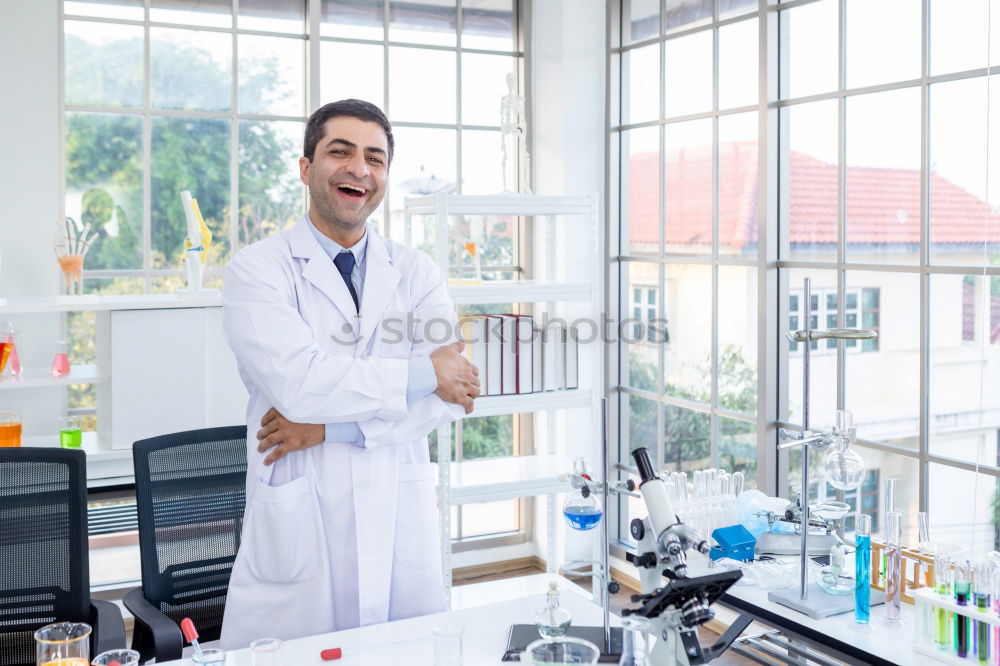 Similar – Image, Stock Photo Young man in lab