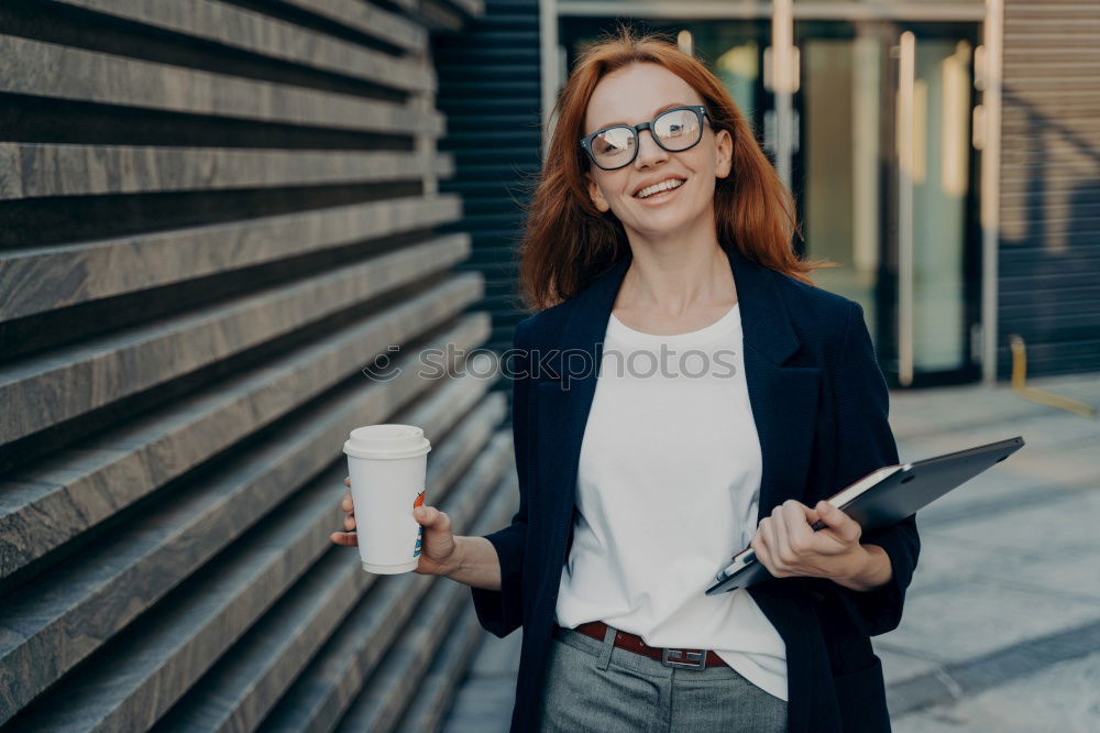 Similar – Black woman with afro hair drinking a coffee