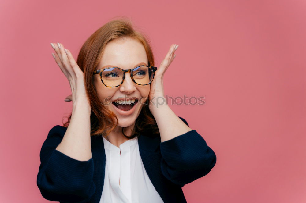 Similar – Delighted woman with eyes closed