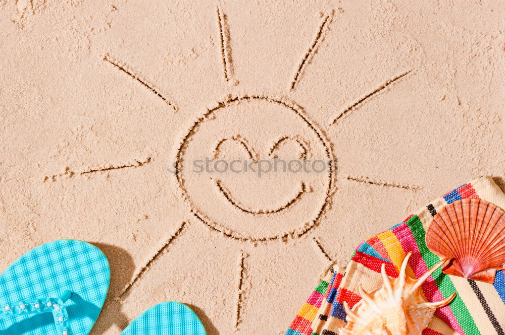 Similar – Image, Stock Photo Towel, floats, water gun and sunscreen on the beach