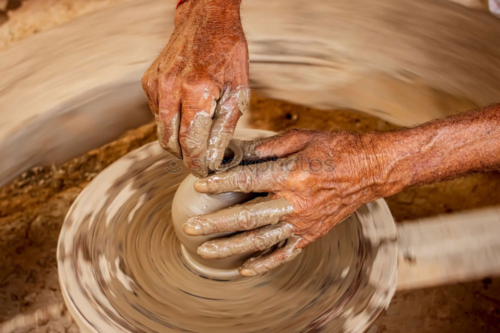 Similar – Image, Stock Photo Person working with clay