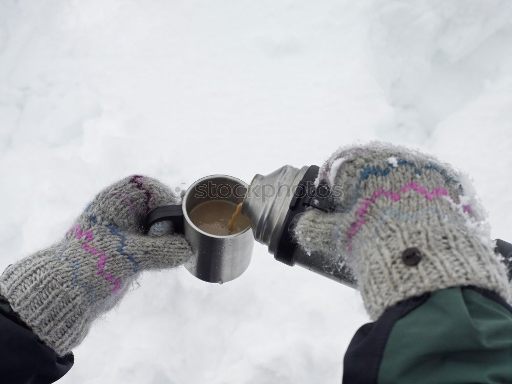 Similar – Image, Stock Photo Male hand pouring hot coffee or tea into enamel cup