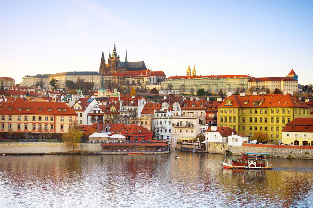 Similar – Prague panorama with its river and buildings