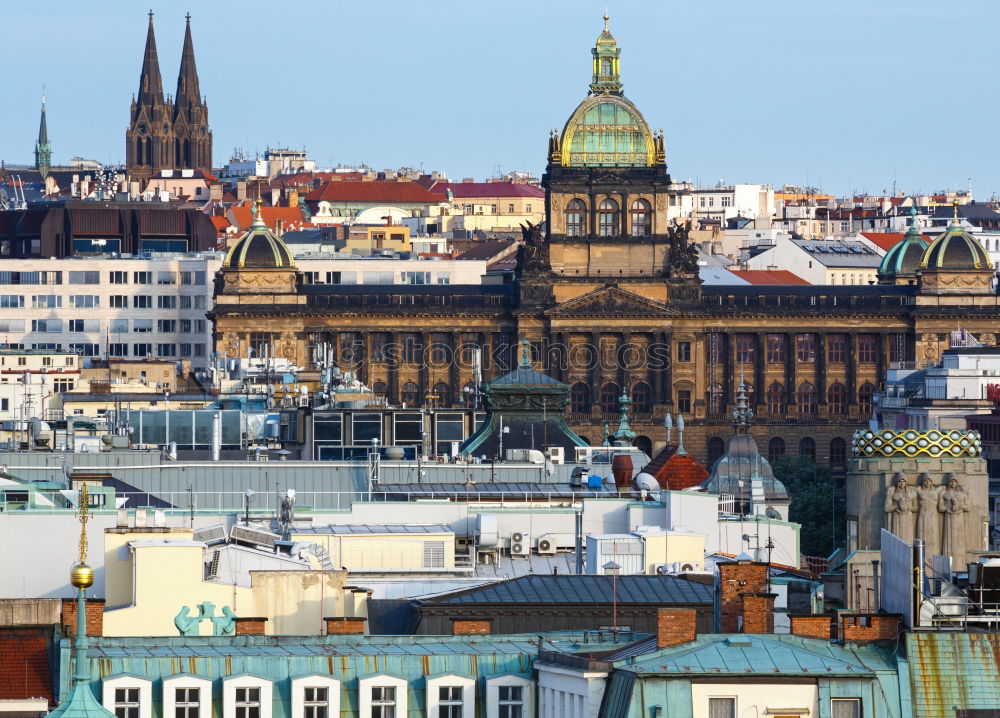 Image, Stock Photo Panoramic View of Prague, Czech Republic