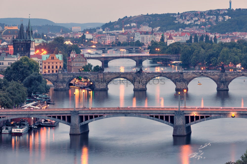 Similar – Boat on the Vltava River, Prague