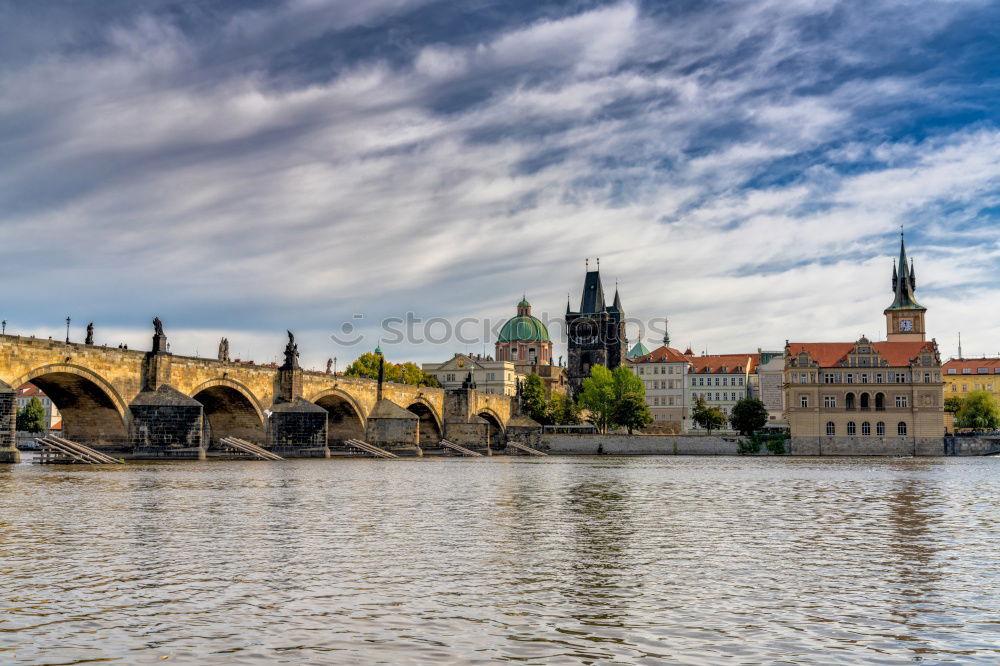 Similar – Prague city and Vltava river at sunset