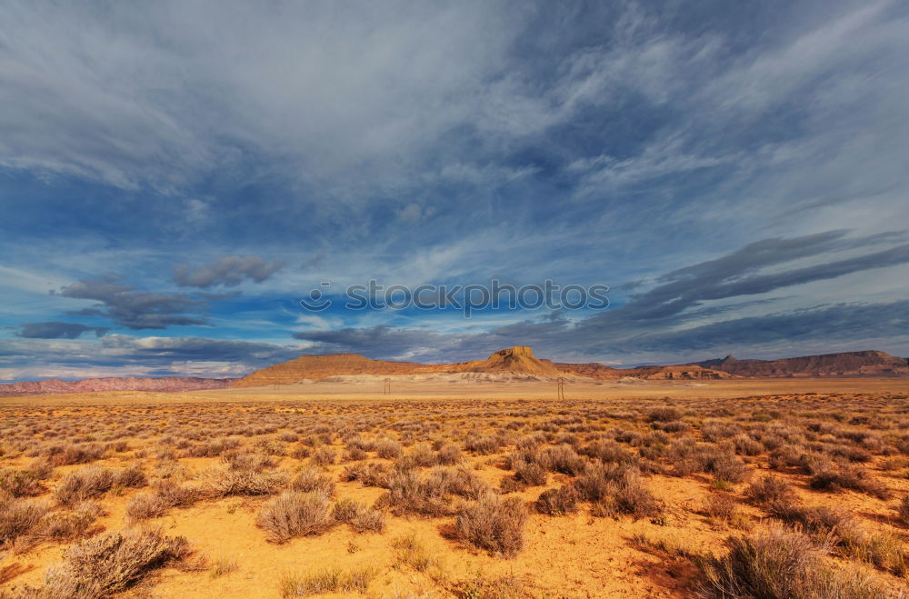 Image, Stock Photo Go West! Mountain Desert