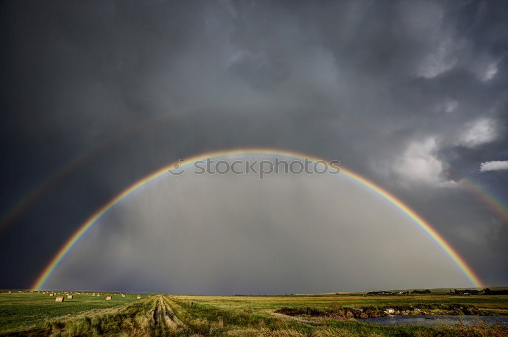 Similar – Foto Bild Regenbogen Feld Landschaft