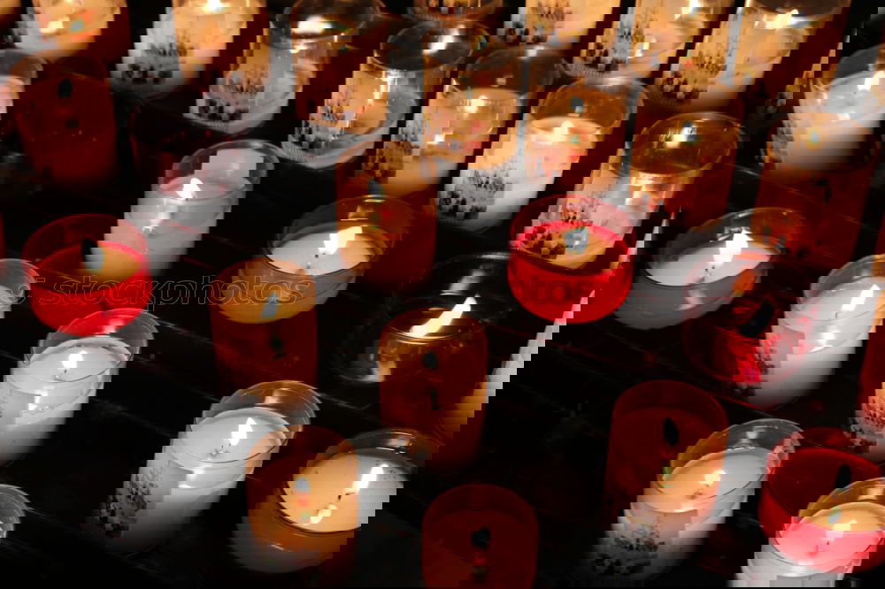 Similar – Image, Stock Photo Close-up photo for set of three red white red burning candles at memorial event in Riga, Latvia representing Latvian flag colours at fired background