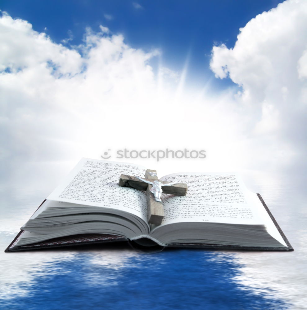 Similar – Image, Stock Photo A hand that holds a Bible in the air