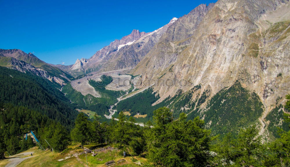 Similar – Panorama with waterfall