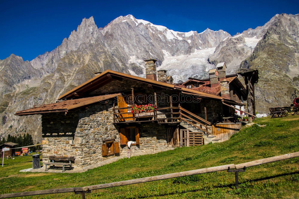 Hut with view in the Dolomites