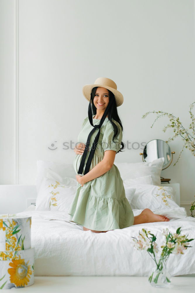 Similar – Happy beautiful young black woman relaxed sitting in the bed