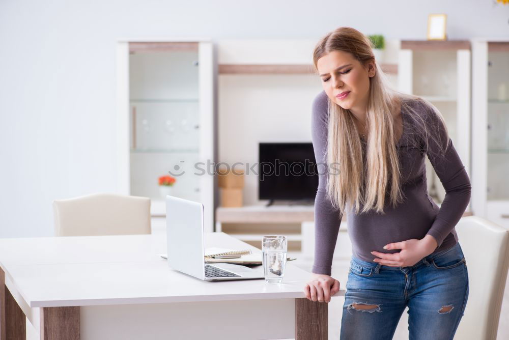 Similar – Image, Stock Photo Pretty woman at opened fridge