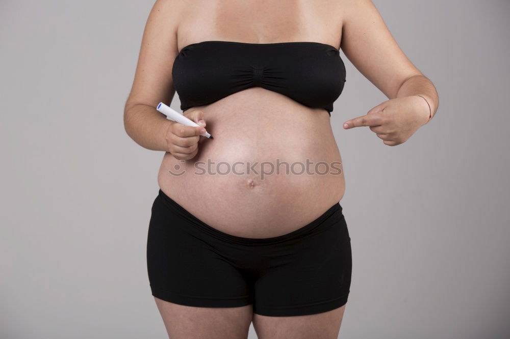 Similar – Image, Stock Photo Pregnant woman exercising at home sitting on the fitball