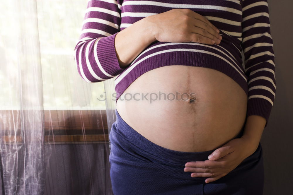 Similar – Image, Stock Photo Pregnant women to the window.