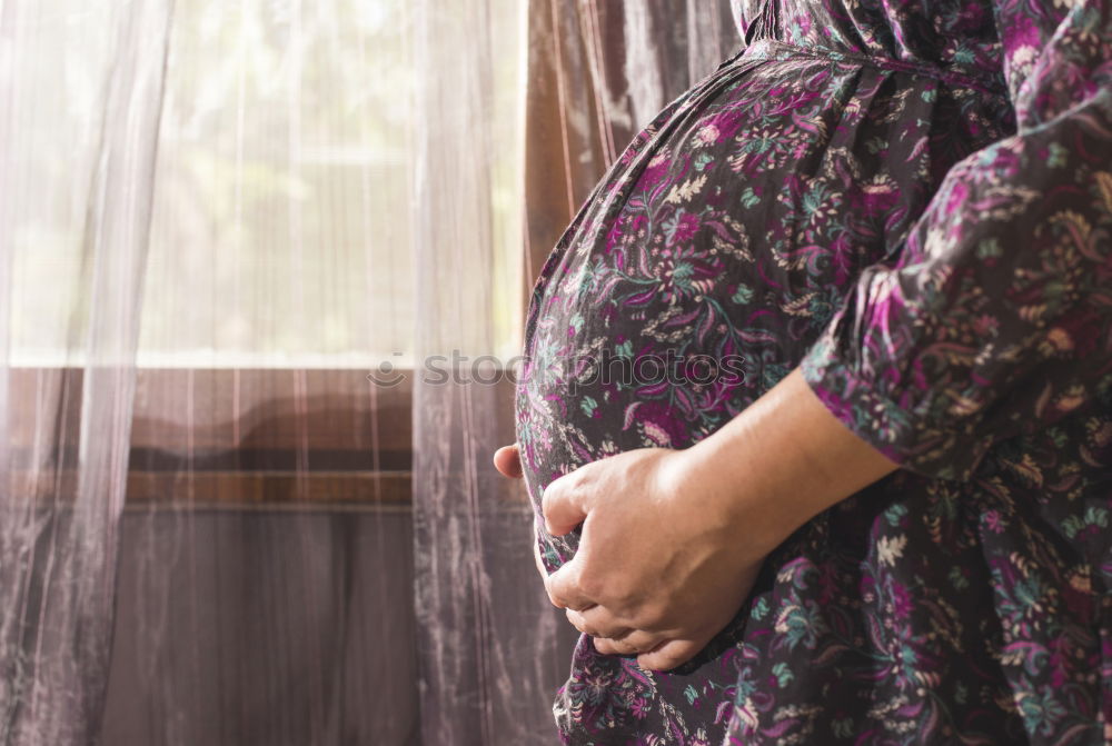 Similar – Image, Stock Photo Pregnant women to the window.