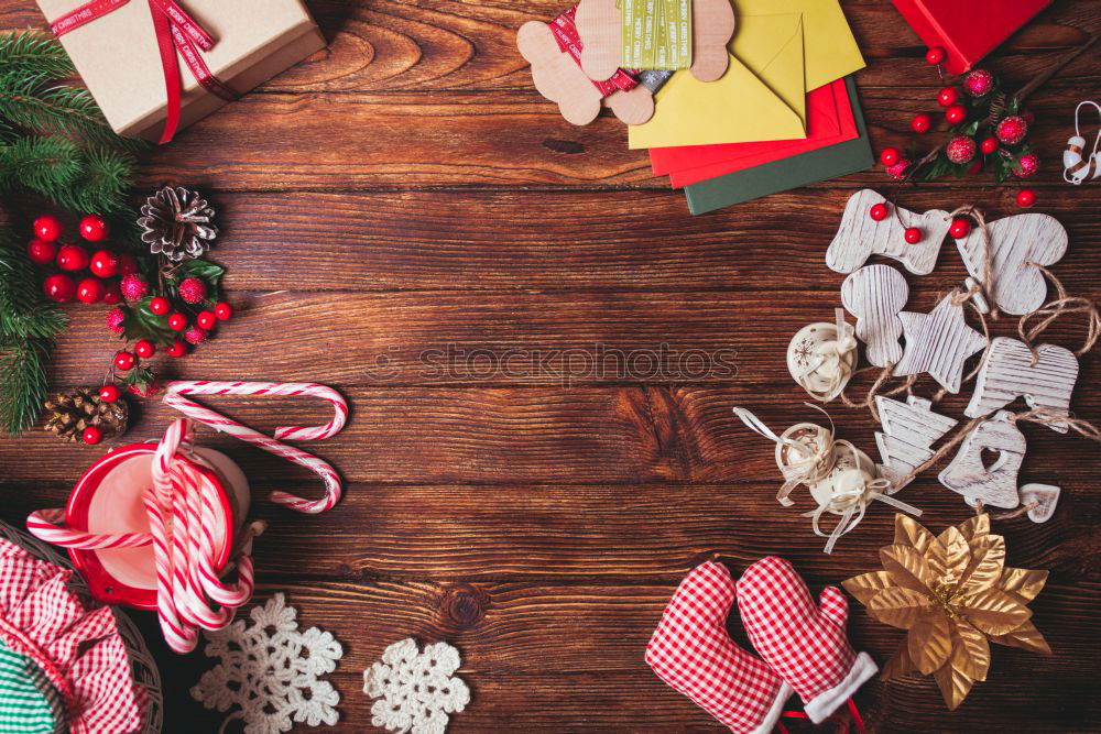 Similar – Image, Stock Photo Wrapping and decorating Christmas gifts