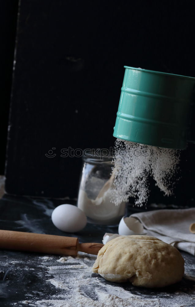 Similar – Image, Stock Photo Person cracking egg in bowl on table