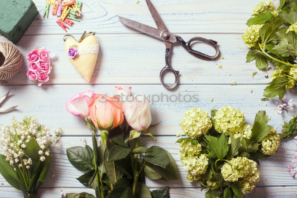 Similar – Image, Stock Photo Packing the bouquet, step by step 3