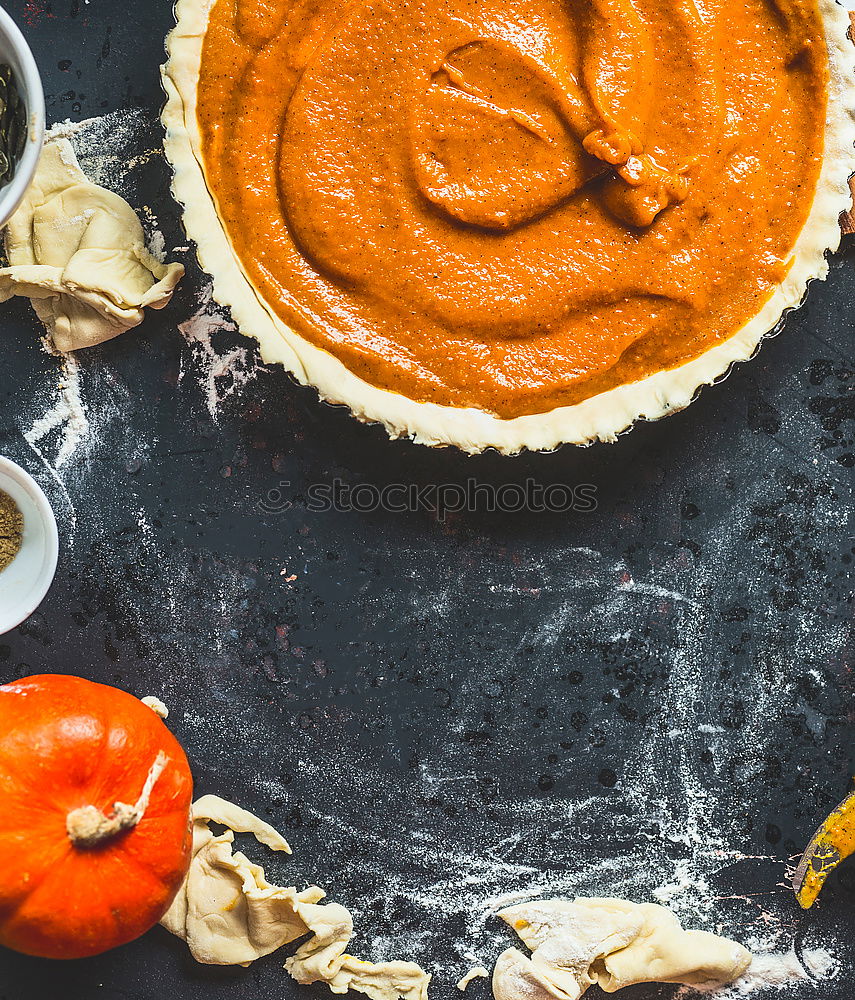 Traditional pumpkin cake preparation
