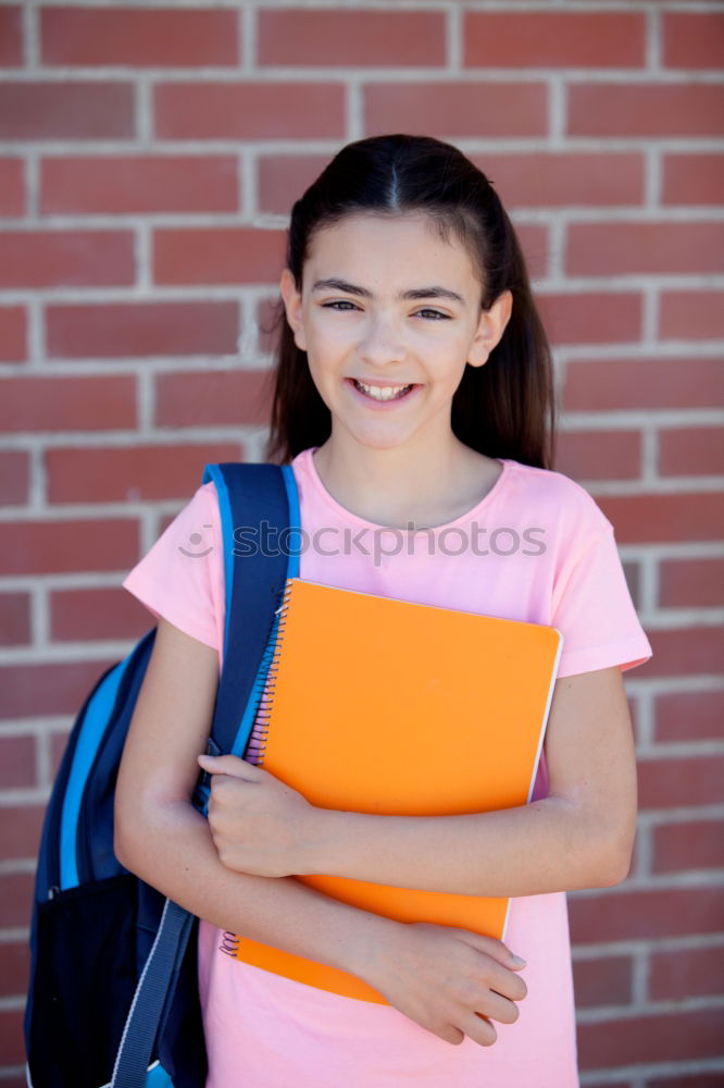 Similar – Image, Stock Photo Adorable preteen girl