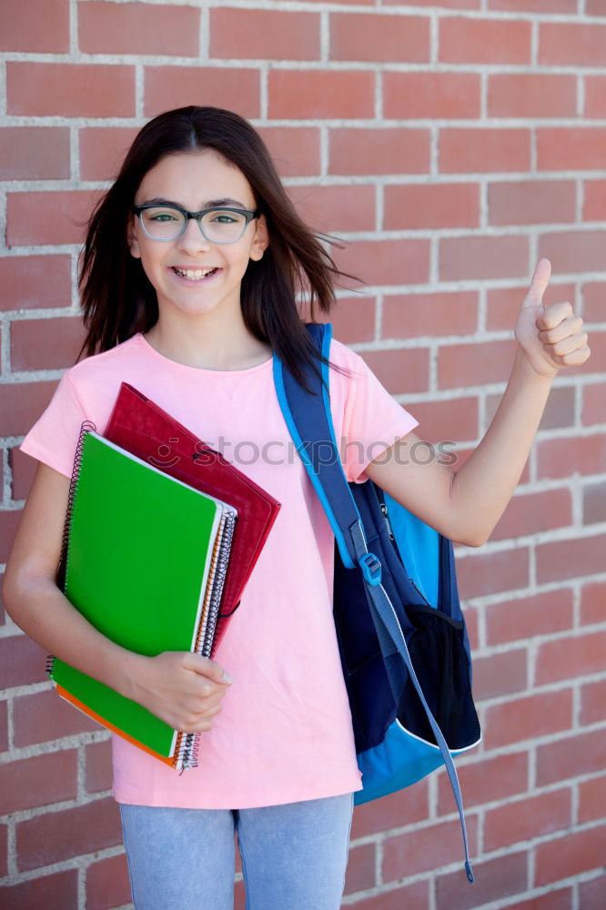 Similar – Image, Stock Photo Adorable preteen girl